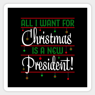 New President For Christmas Sticker